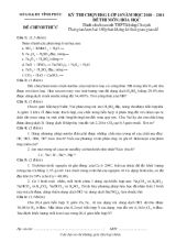 Kỳ thi chọn học sinh giỏi lớp 10 năm học 2010  2011 đề thi môn Hóa học dành cho học sinh THPT không chuyên